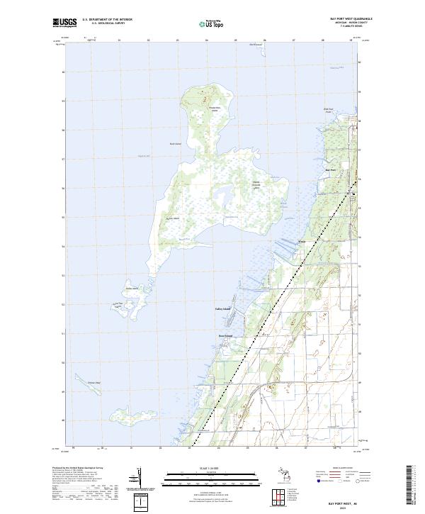 USGS Topographic Map – Bay Port West