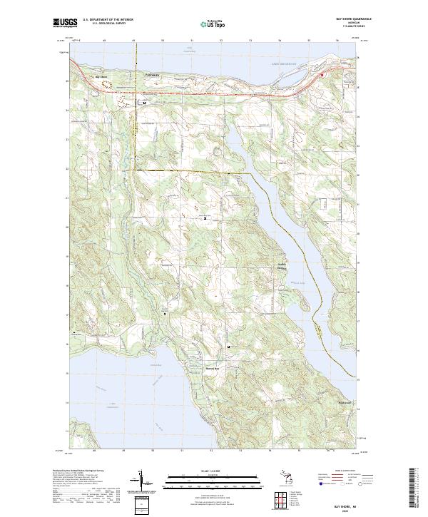 USGS Topographic Map – Bay Shore