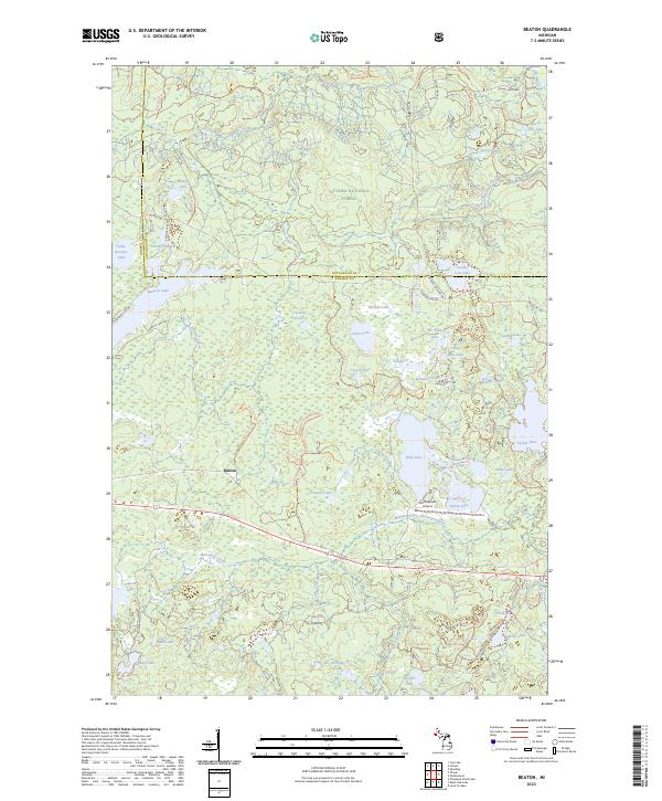 USGS Topographic Map – Beaton