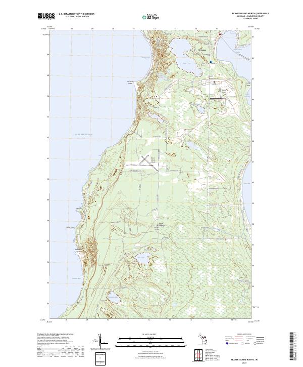USGS Topographic Map – Beaver Island North