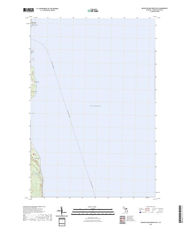 USGS Topographic Map – Beaver Island North OE E