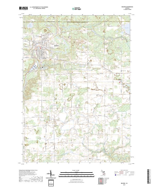 USGS Topographic Map – Belding