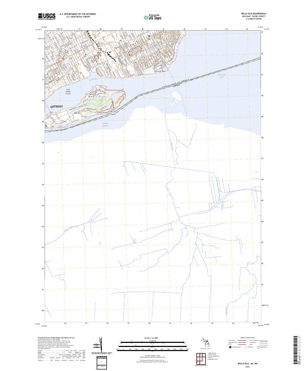 USGS Topographic Map – Belle Isle