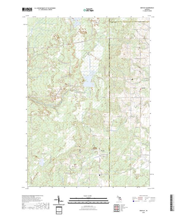 USGS Topographic Map – Bentley