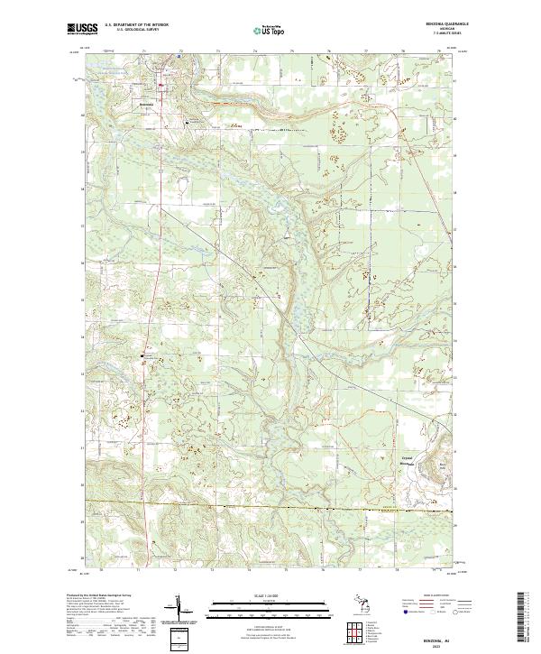 USGS Topographic Map – Benzonia