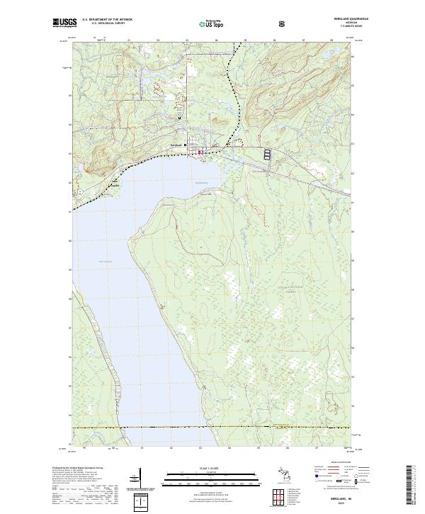 USGS Topographic Map – Bergland