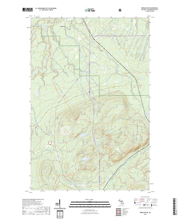 USGS Topographic Map – Bergland NE