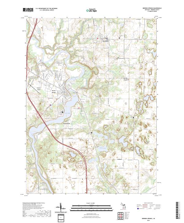 USGS Topographic Map – Berrien Springs