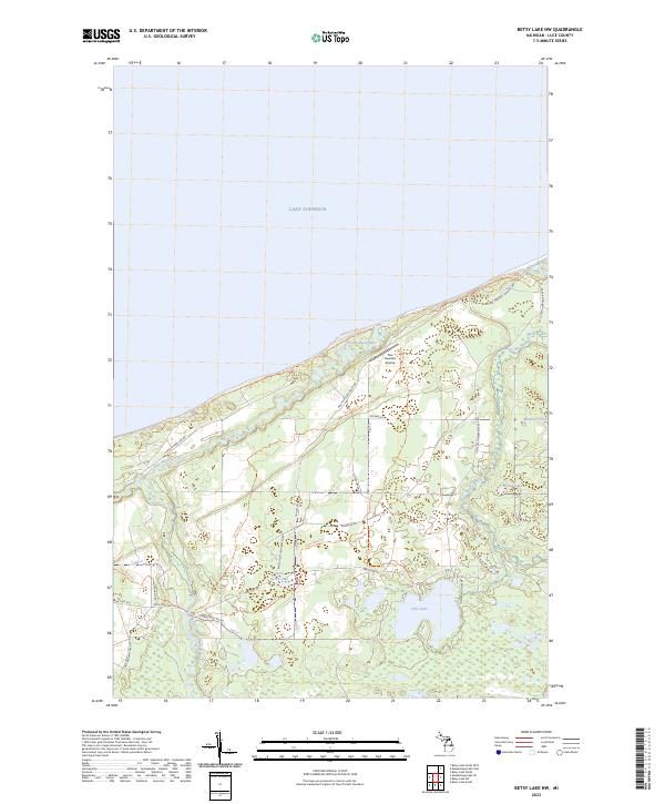 USGS Topographic Map – Betsy Lake NW