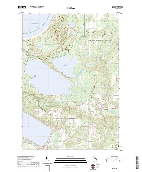 USGS Topographic Map – Beulah