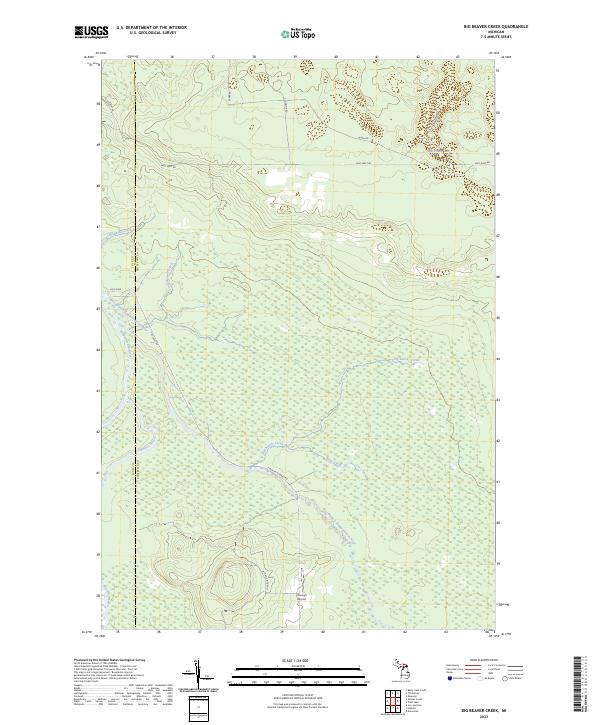 USGS Topographic Map – Big Beaver Creek