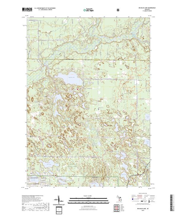 USGS Topographic Map – Big Blue Lake