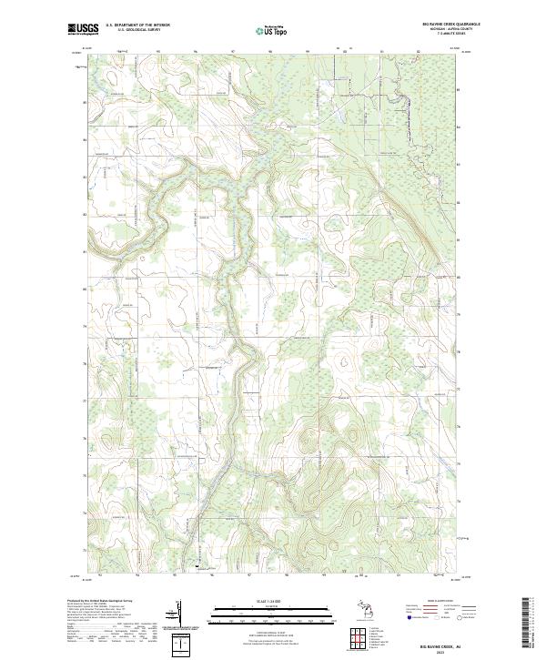USGS Topographic Map – Big Ravine Creek
