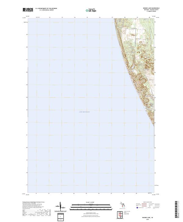 USGS Topographic Map – Bigsbie Lake