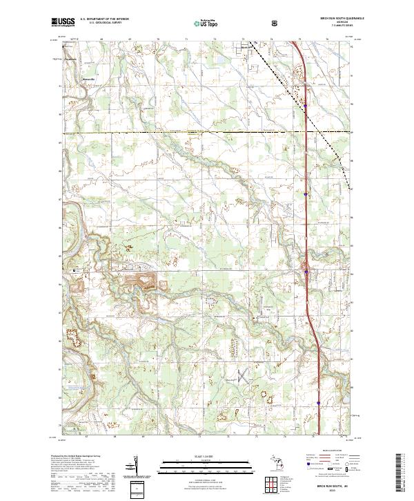 USGS Topographic Map – Birch Run South