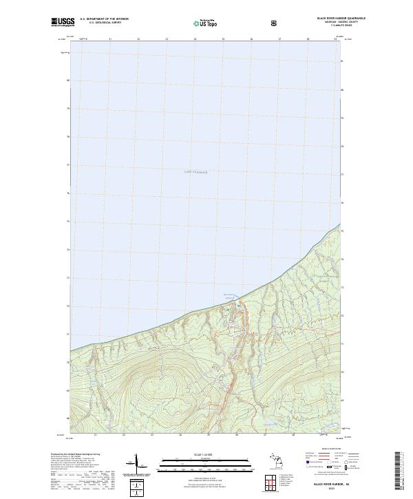USGS Topographic Map – Black River Harbor