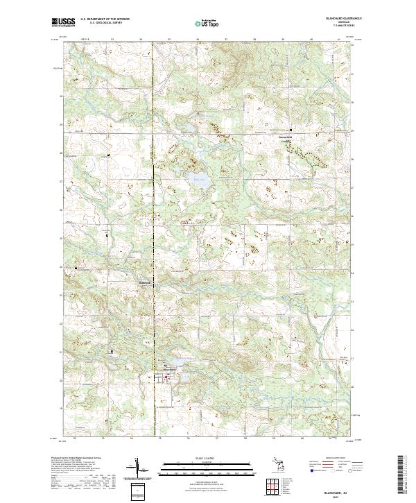 USGS Topographic Map – Blanchard