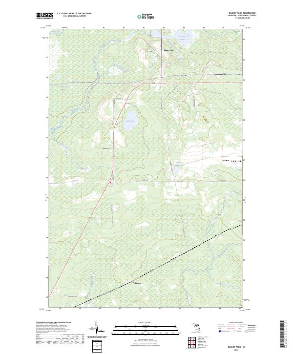 USGS Topographic Map – Blaney Park