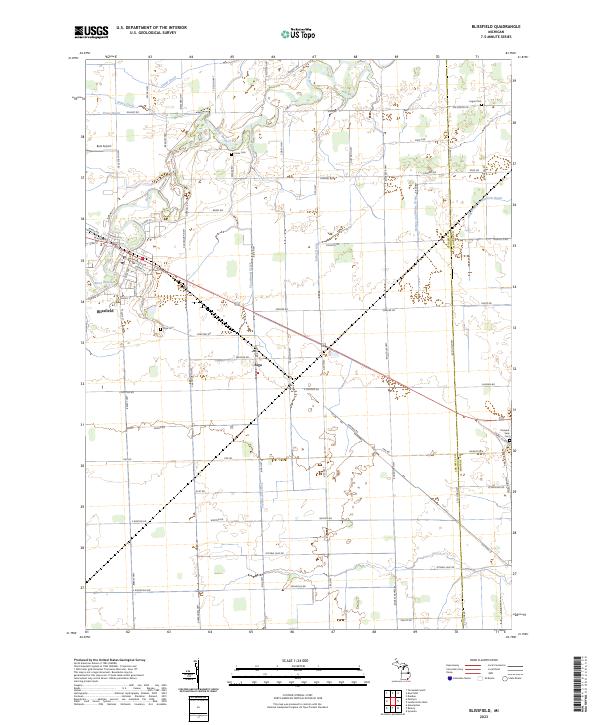USGS Topographic Map – Blissfield