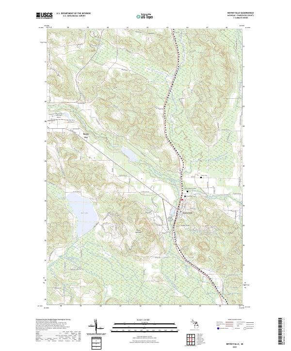 USGS Topographic Map – Boyne Falls