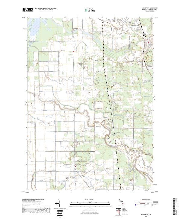 USGS Topographic Map – Bridgeport