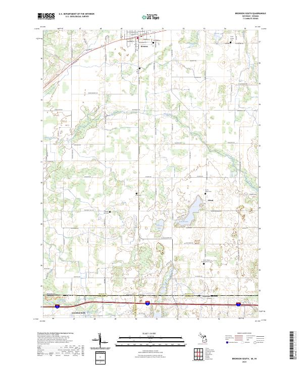 USGS Topographic Map – Bronson South