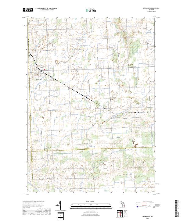 USGS Topographic Map – Brown City