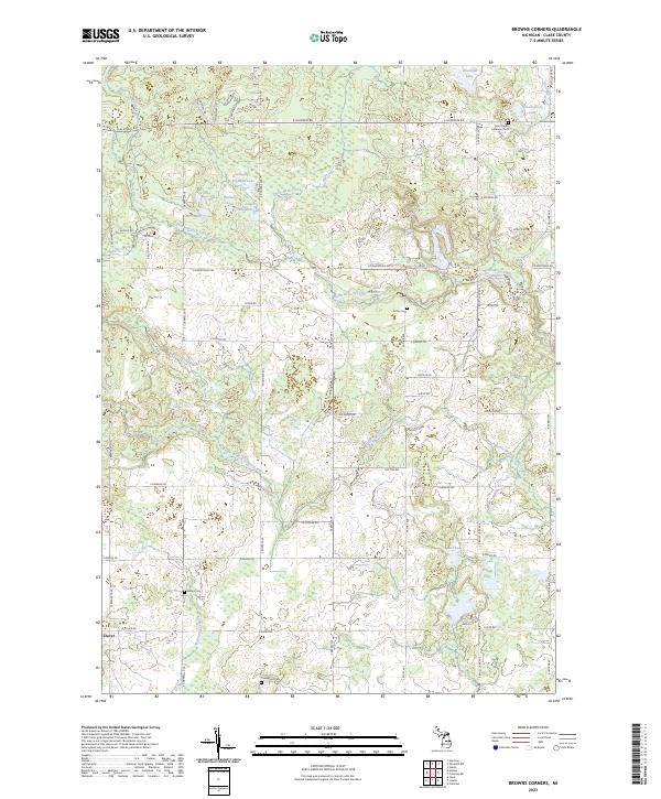 USGS Topographic Map – Browns Corners