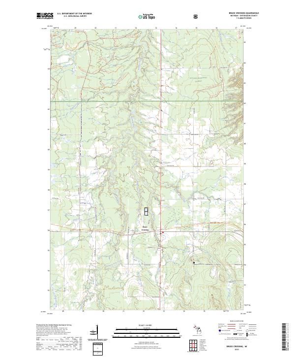 USGS Topographic Map – Bruce Crossing