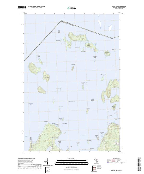 USGS Topographic Map – Burnt Island