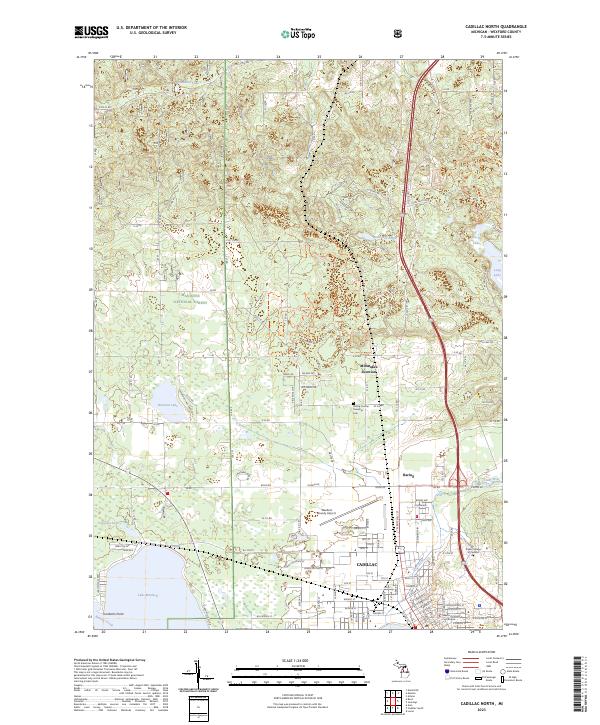 USGS Topographic Map – Cadillac North