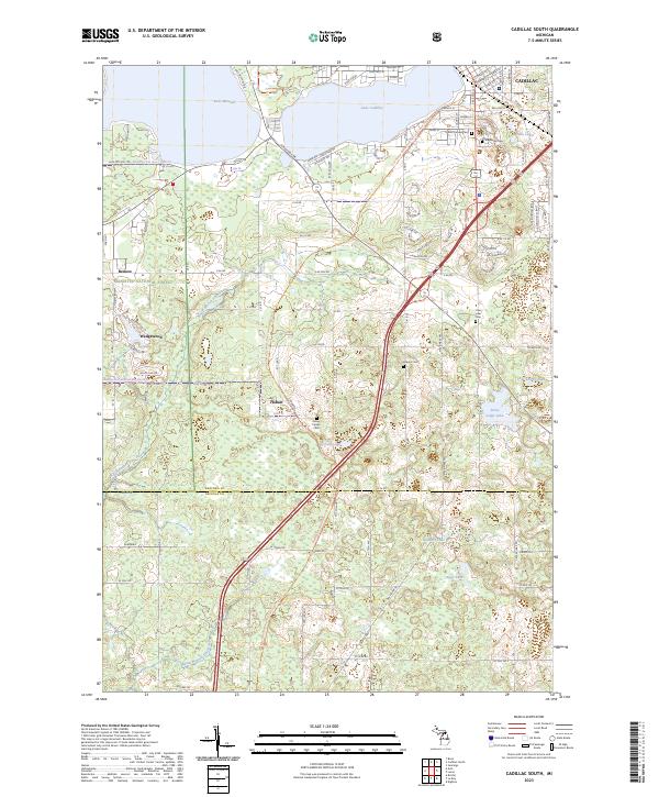USGS Topographic Map – Cadillac South