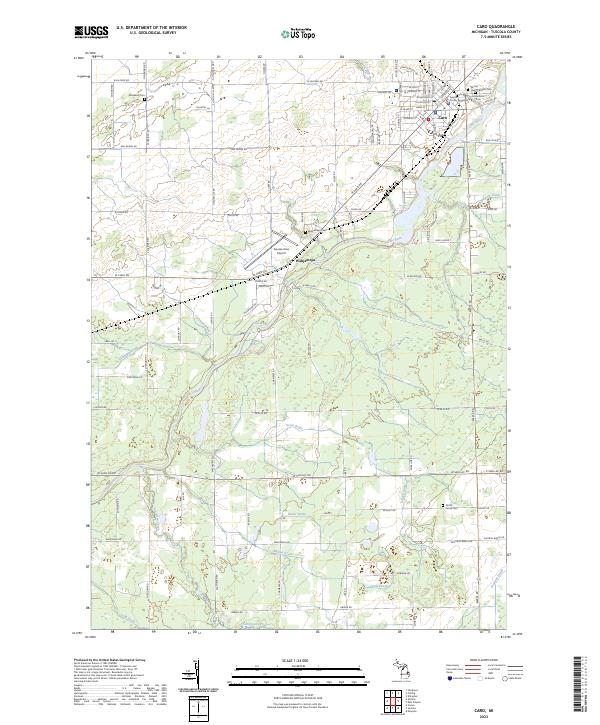 USGS Topographic Map – Caro