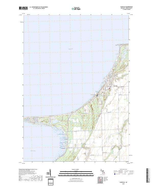 USGS Topographic Map – Caseville