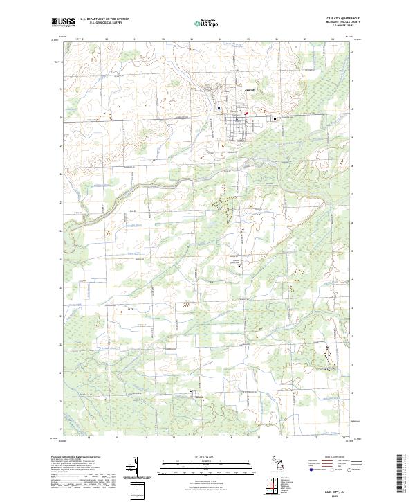 USGS Topographic Map – Cass City