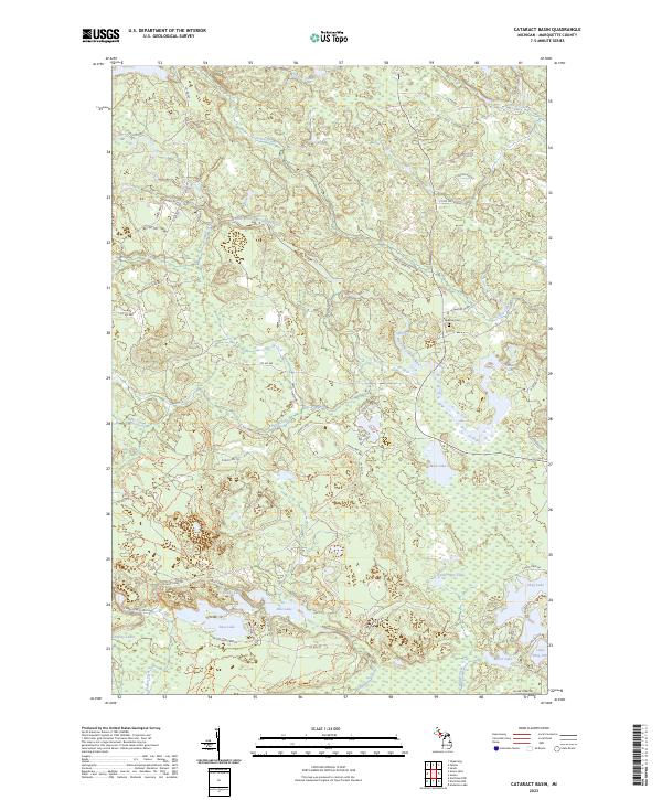 USGS Topographic Map – Cataract Basin