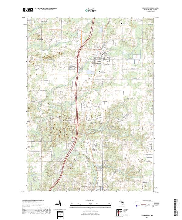 USGS Topographic Map – Cedar Springs
