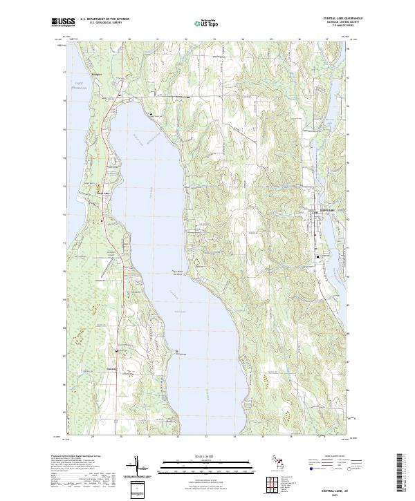 USGS Topographic Map – Central Lake