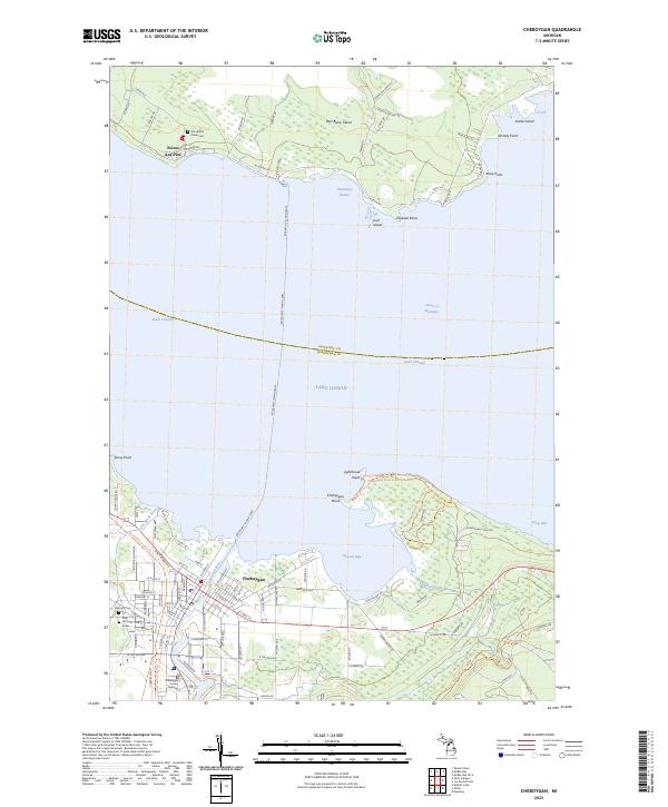USGS Topographic Map – Cheboygan