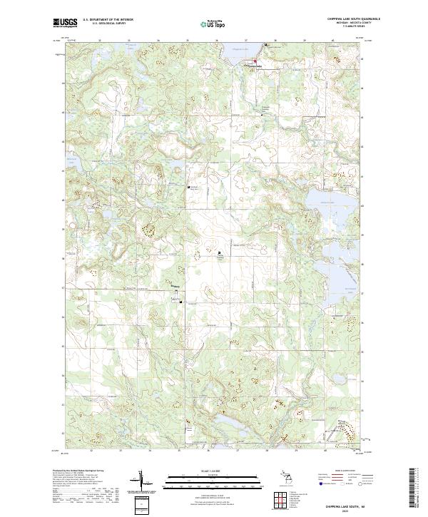USGS Topographic Map – Chippewa Lake South