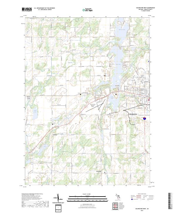 USGS Topographic Map – Coldwater West
