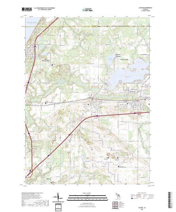 USGS Topographic Map – Coloma