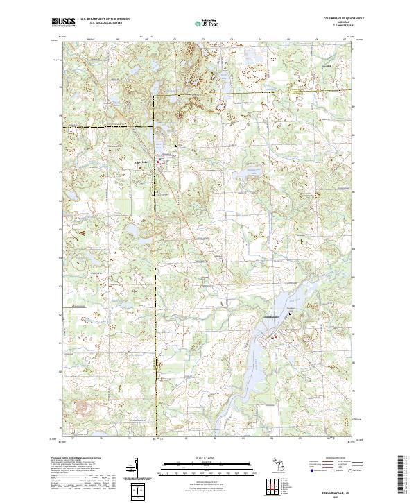 USGS Topographic Map – Columbiaville