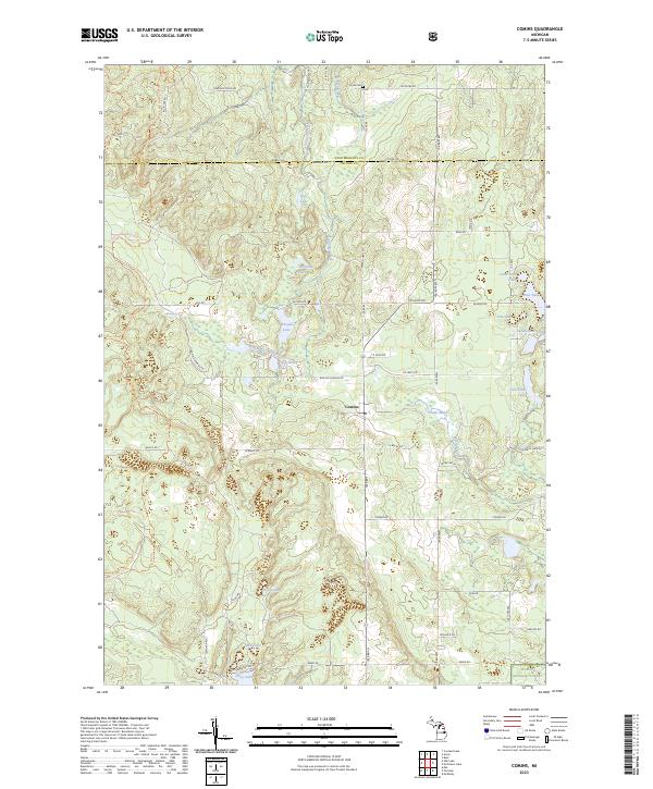 USGS Topographic Map – Comins
