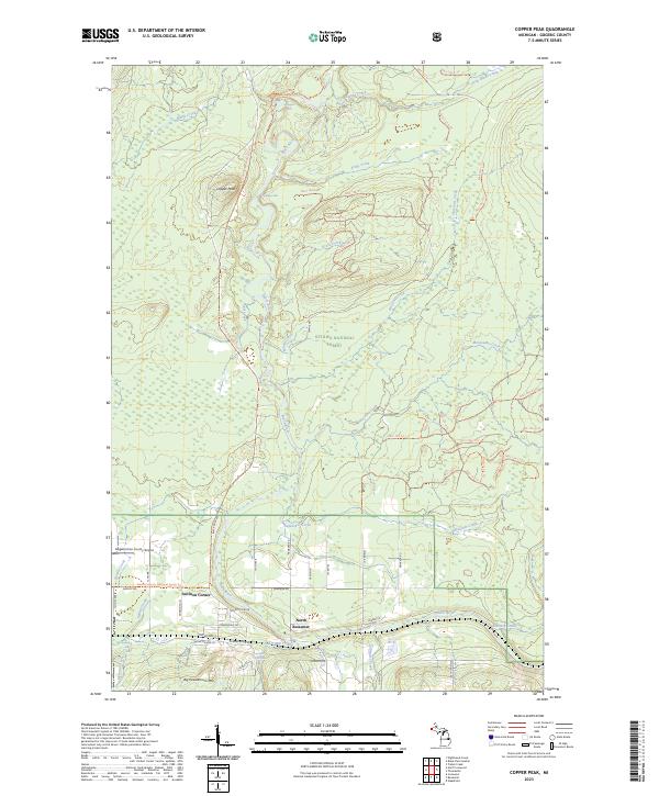 USGS Topographic Map – Copper Peak