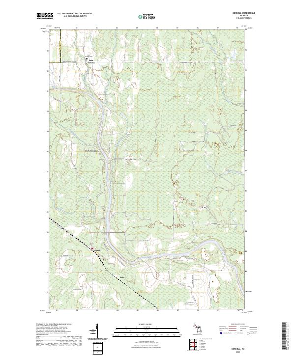 USGS Topographic Map – Cornell