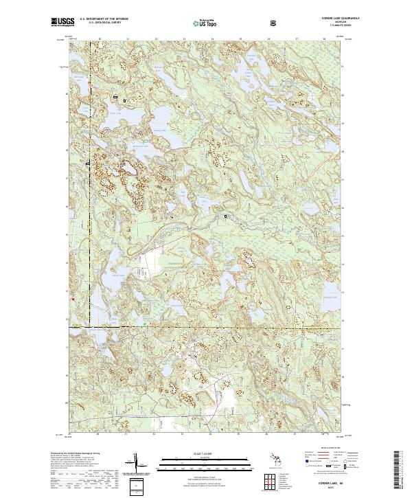 USGS Topographic Map – Corner Lake