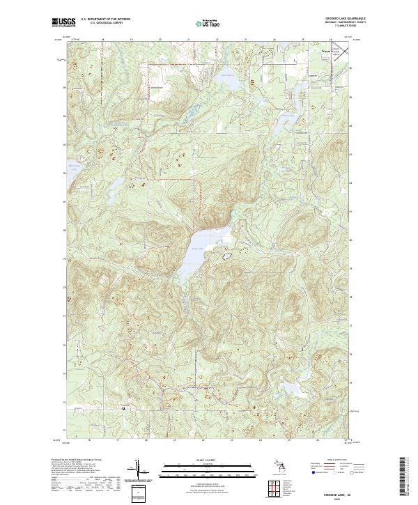 USGS Topographic Map – Crooked Lake