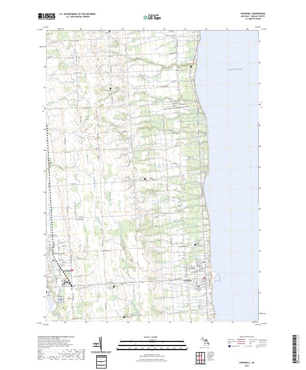 USGS Topographic Map – Croswell