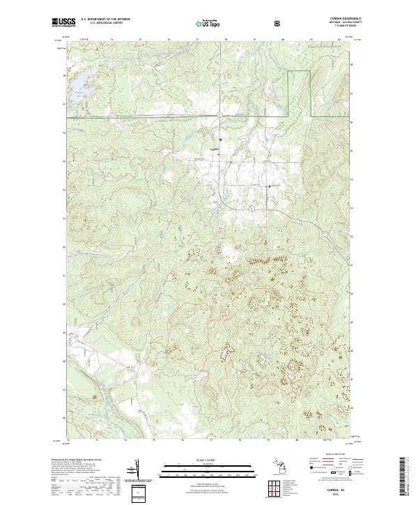 USGS Topographic Map – Curran
